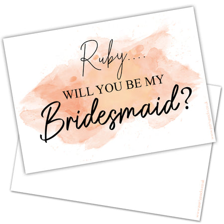 Personalised 'Will You Be My Bridesmaid? Card - Each