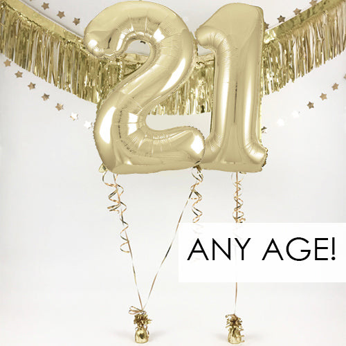 Foil Number Balloons for Years, Dates, & Ages