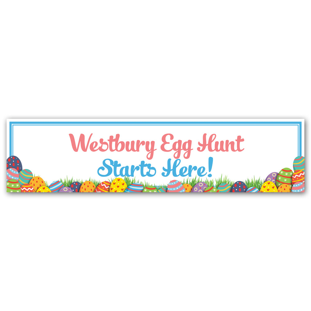 Easter Egg Hunt Personalised Banner - 1.2m