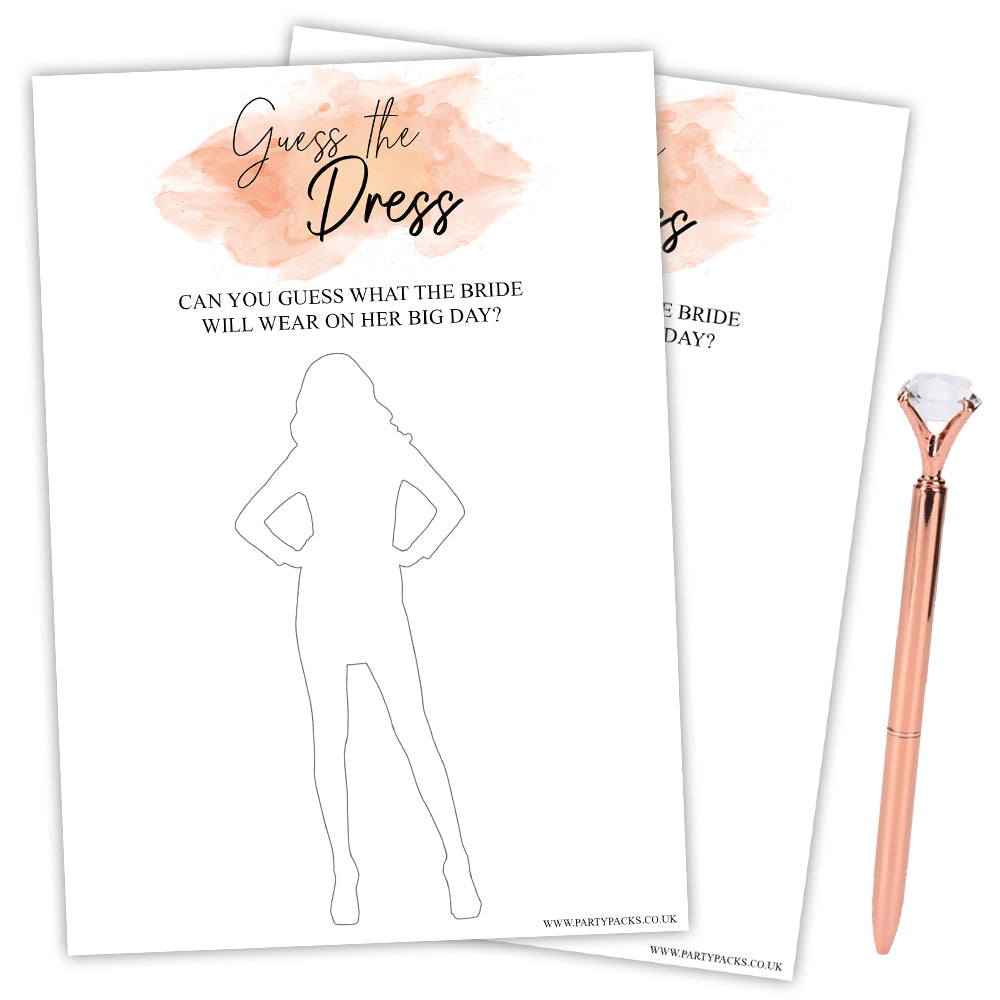 Hen Party Guess The Dress Game Pack of – Party Packs