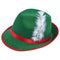 Green Flock Tyrolean Hat with Feather