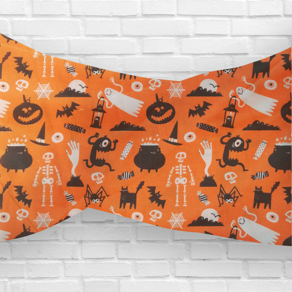 Halloween Ghosts & Ghouls Fabric Drapes Rainbow - 1.5m Wide - Per Metre