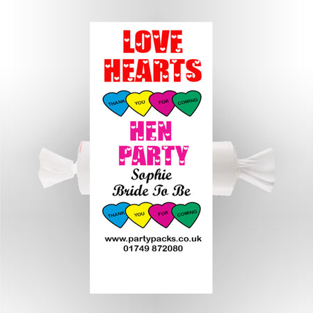 Personalised Love Hearts- Hen Party- Pack of 30