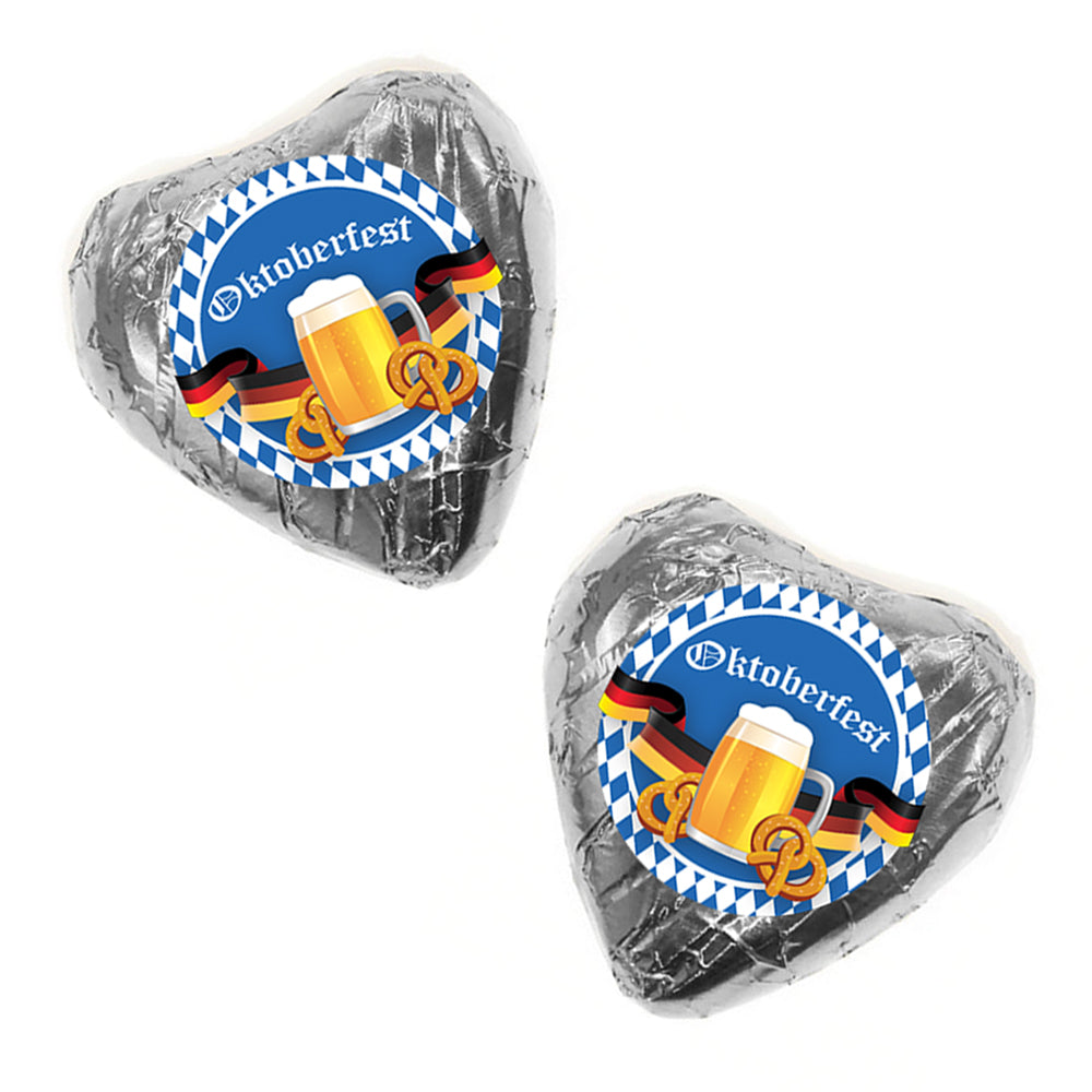 Oktoberfest Heart Chocolates Kit - Silver- Pack 24