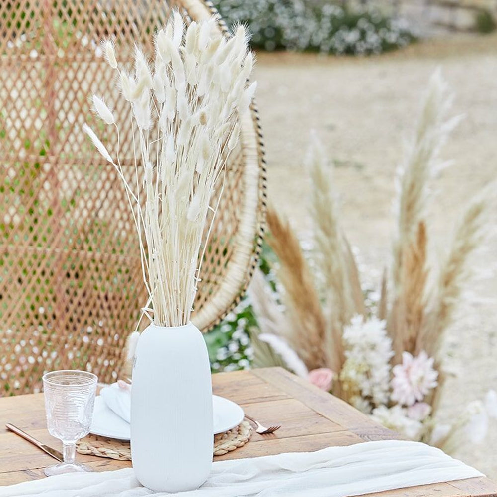 Natural Dried Bunny Tail Grass Stems - 65cm - Pack of 20