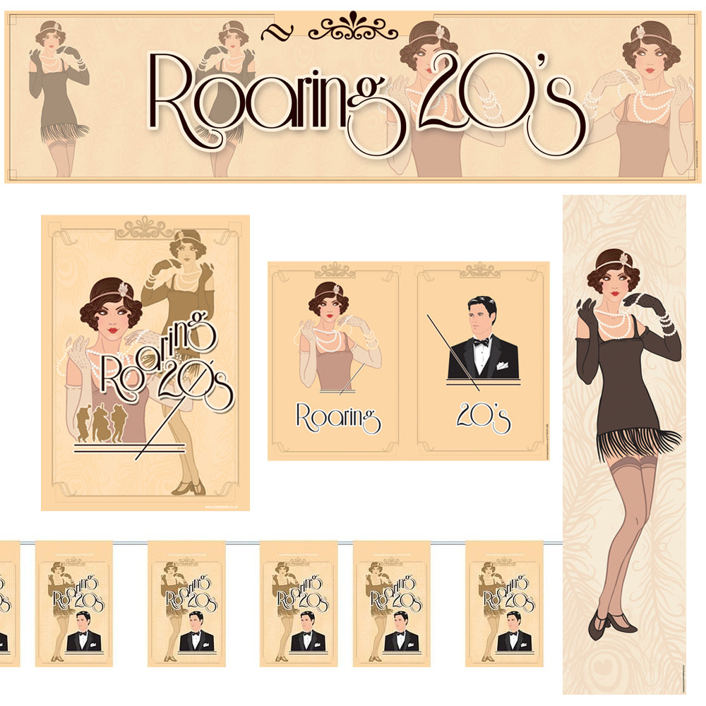 1920'S Themed Paper Decoration Pack