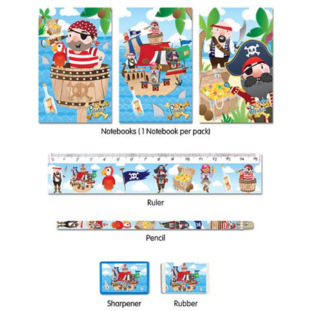 Pirate Themed Stationary Set - 5 Pieces