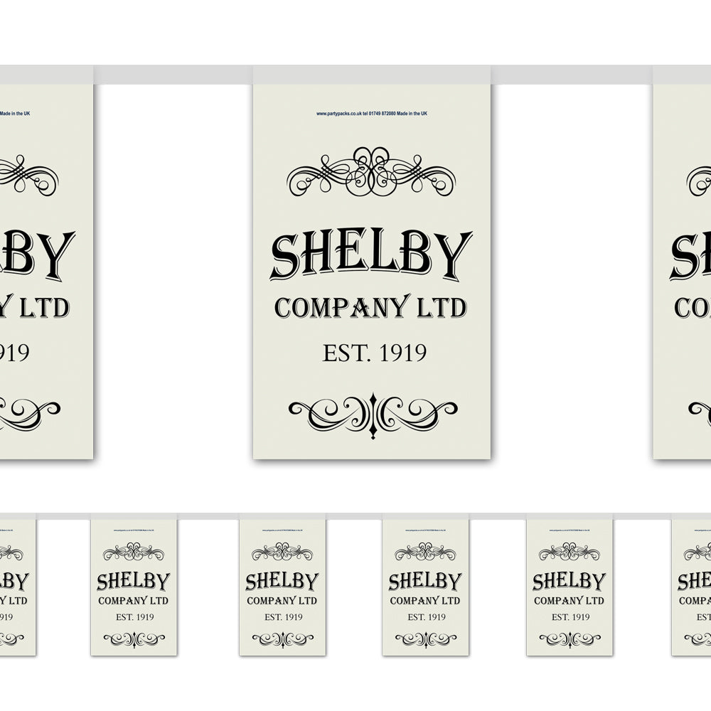 Shelby Company Ltd Peaky Gangsters Paper Flag Bunting Decoration - 2.4m