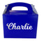 Personalised Name Party Box Blue with Silver Text - 175ml - Each