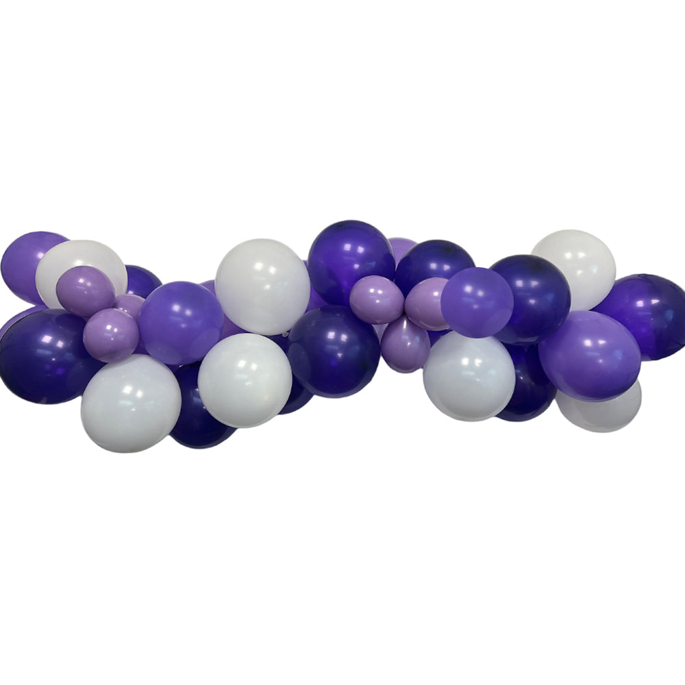 Lilac, Purple and White Balloon Arch DIY Kit - 2.5m