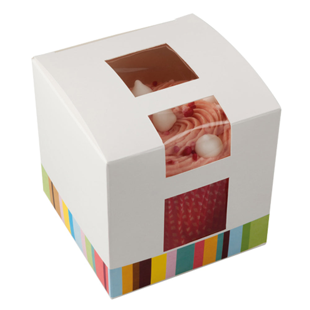 Single Cup Cake Box - 8cm - Each