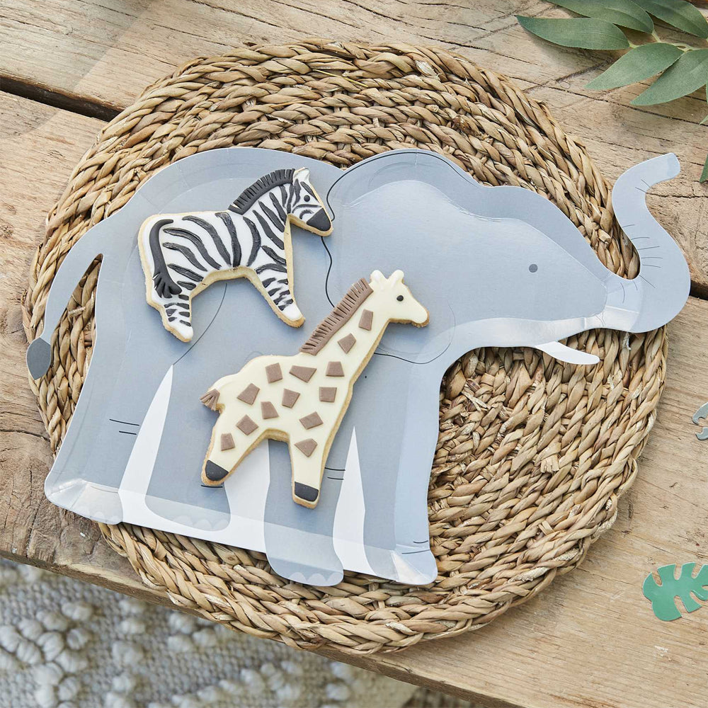 Elephant Paper Plates - Pack of 8