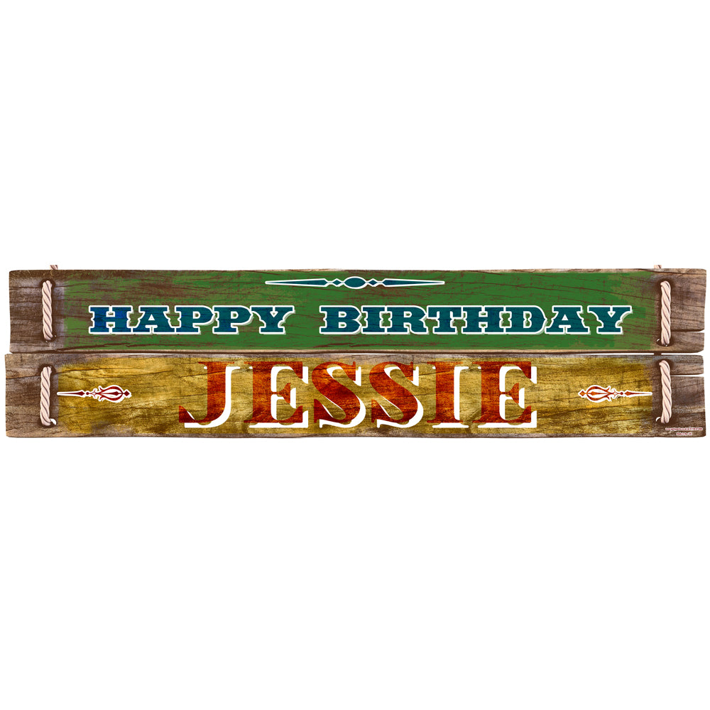 Wild West Personalised Banner - 1.2m