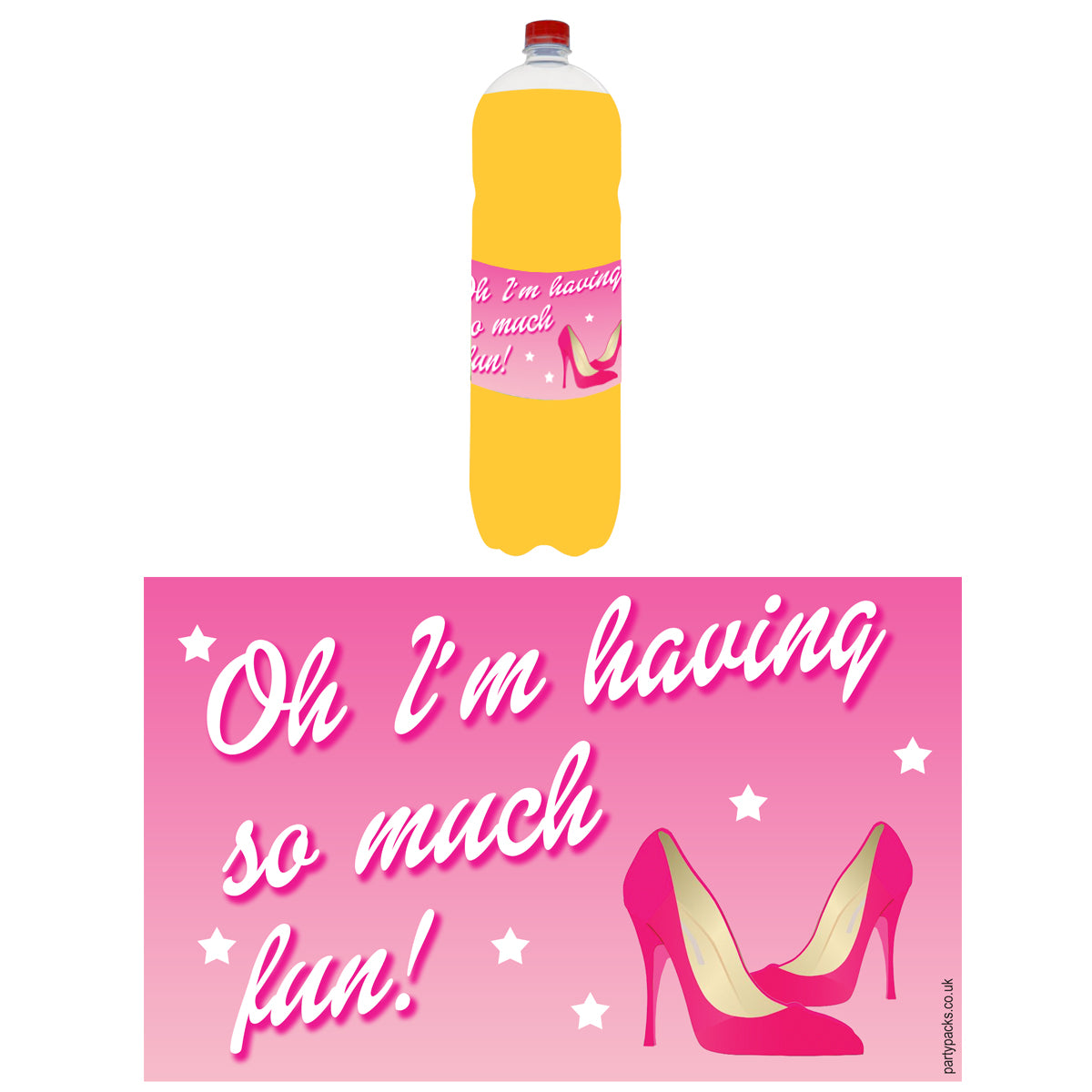 Hey Doll Drinks Bottle Labels - 14cm x 10cm - Pack of 4