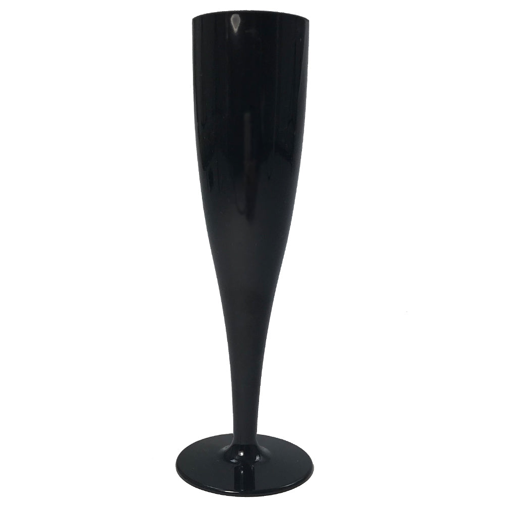 Black Champagne & Prosecco Biodegradable Flute Glass - 175ml - Each