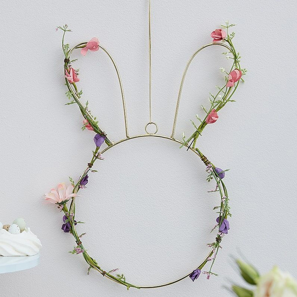 Easter Bunny Wreath with Foliage