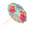 Tropical Paradise Cocktail Umbrellas - Pack of 6 -18 cm
