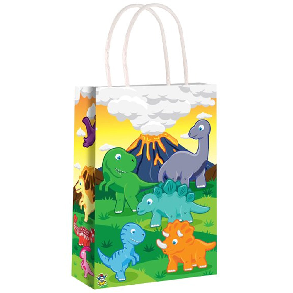 Dinosaur Paper Party Bags - 21cm - Each