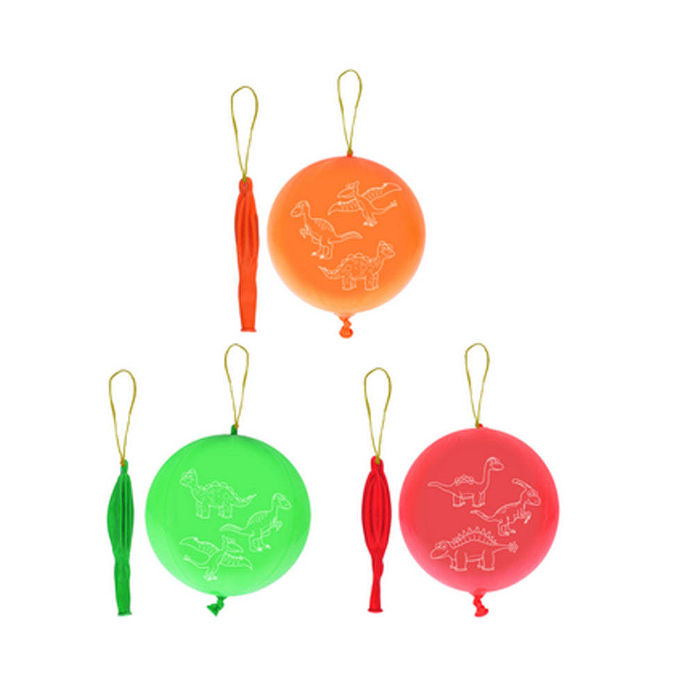 Dinosaur Punch Balloons - Assorted Colours - Each
