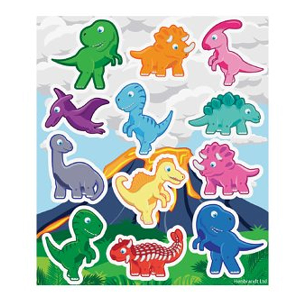 Dinosaur Stickers - Assorted - 11.5cm - Each