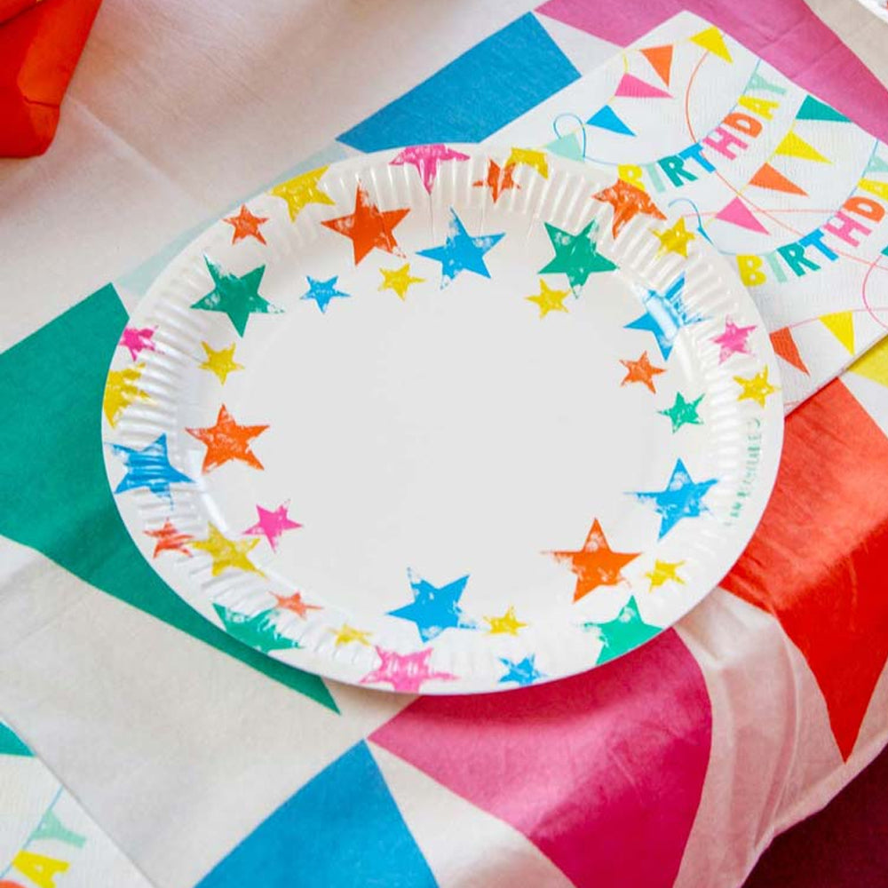 Eco Friendly Star Paper Plates 23cm Pack of 12 Party Packs