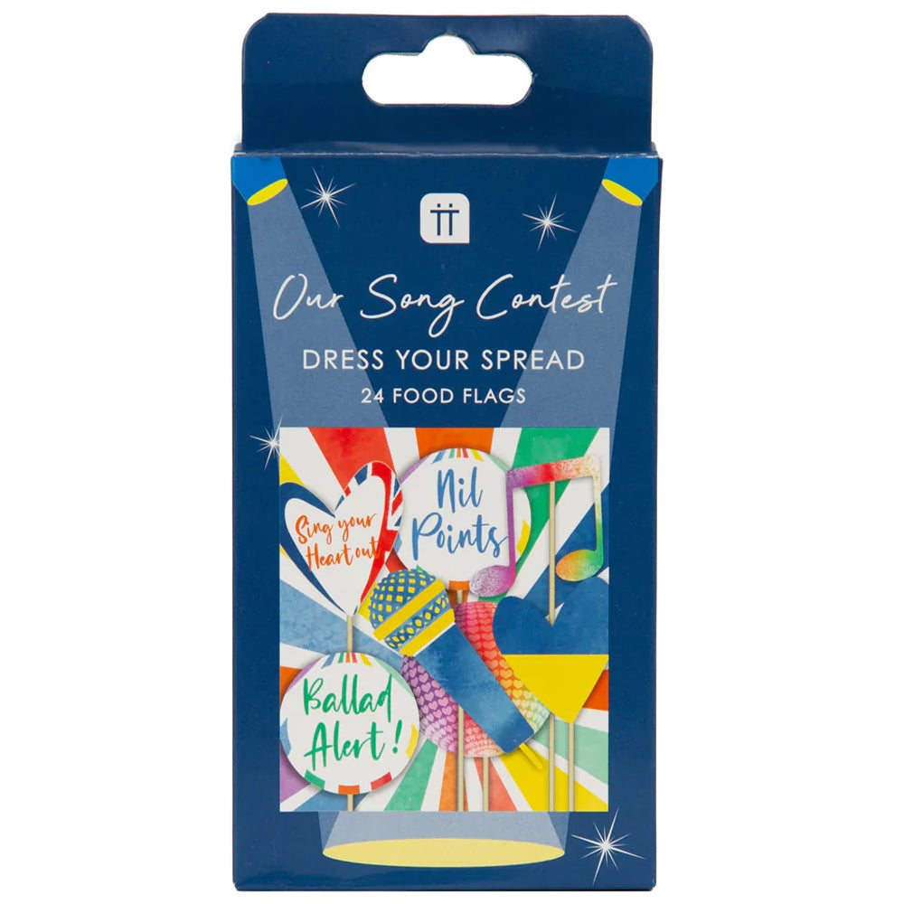 Song Contest Food Flags - Pack of 24