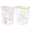 Fairy Princess Mixed Paper Cups - 250ml - Pack of 8