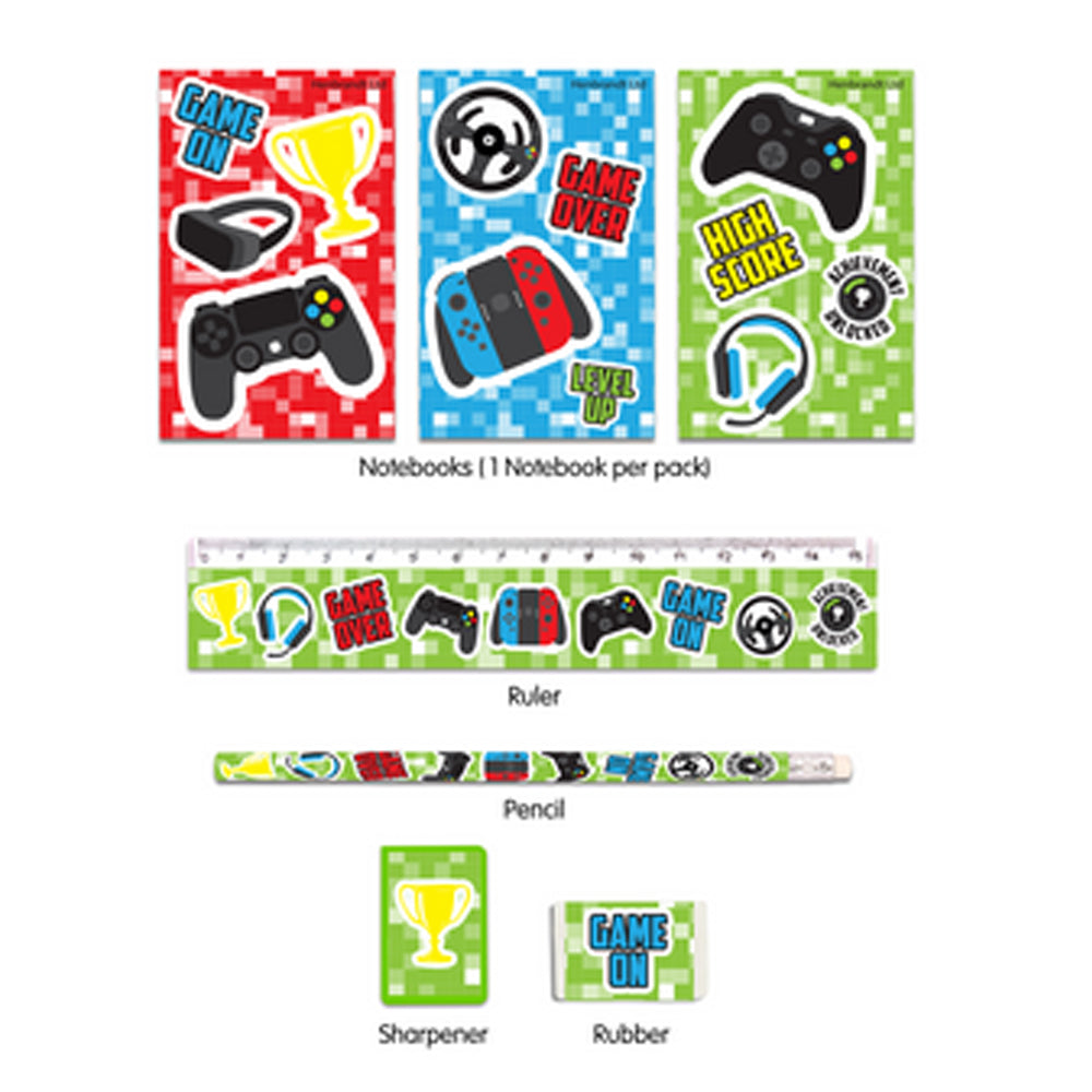 Gamer Themed Stationary Set - 5 Pieces