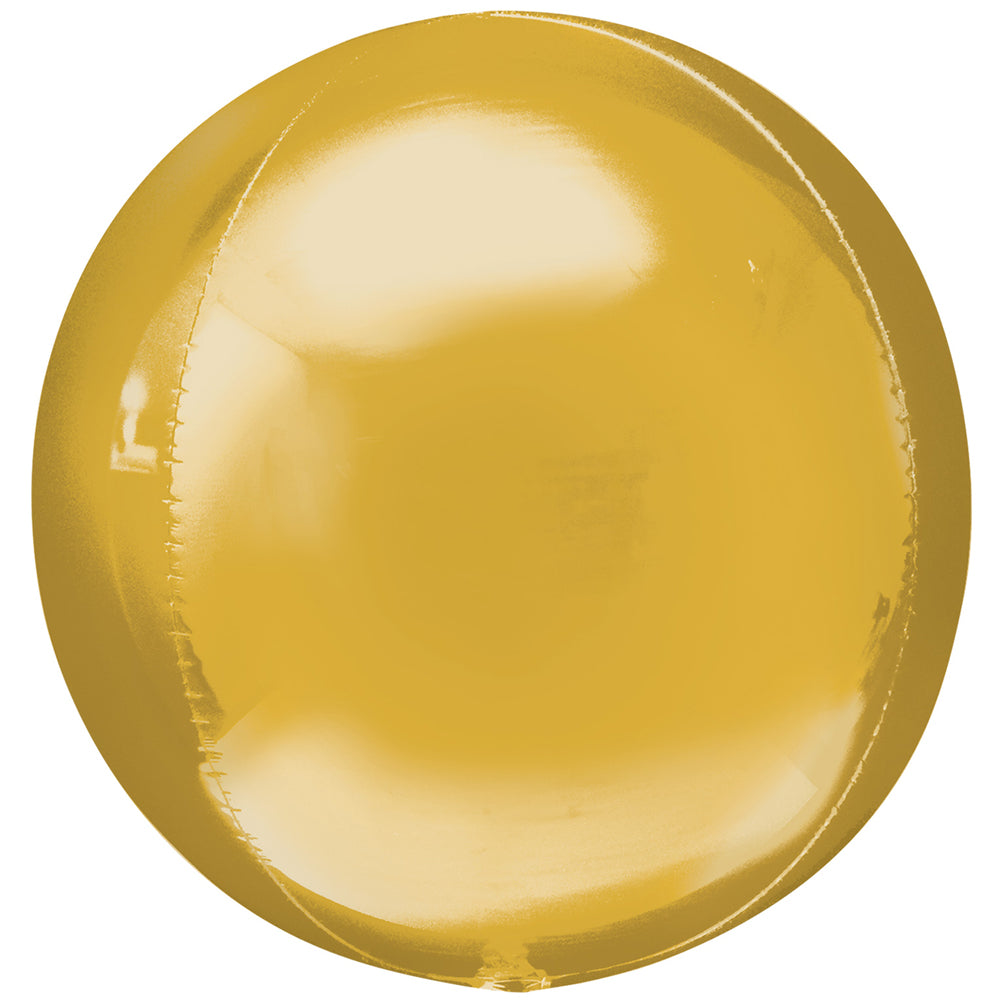 Gold Orbz Spherical Foil Balloon - 38cm