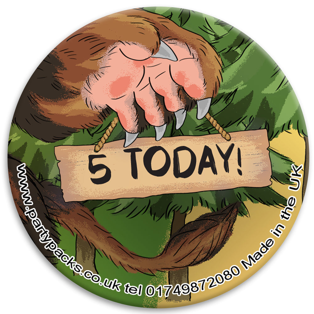 Personalised Walk in the Woods Party Badge - Add Your Age - 58mm