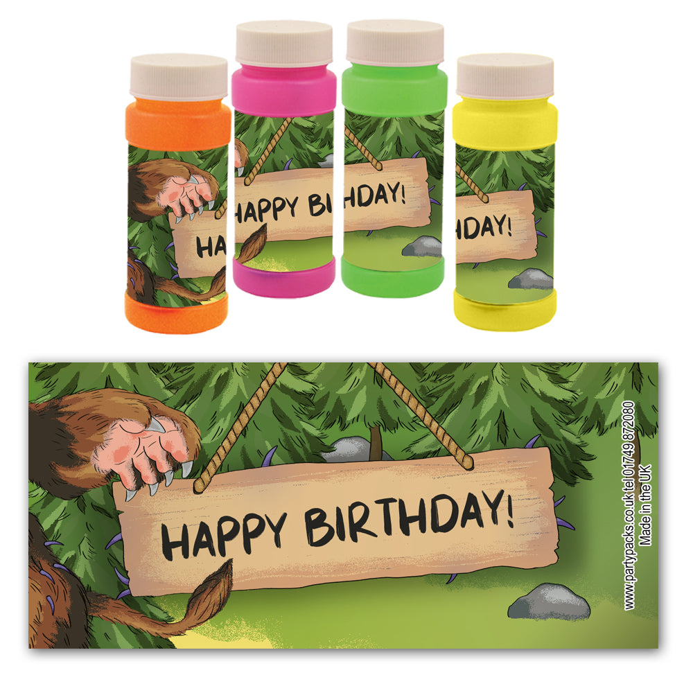 Personalised Bubbles - 'Happy Birthday!' Walk in the Woods - Pack of 8