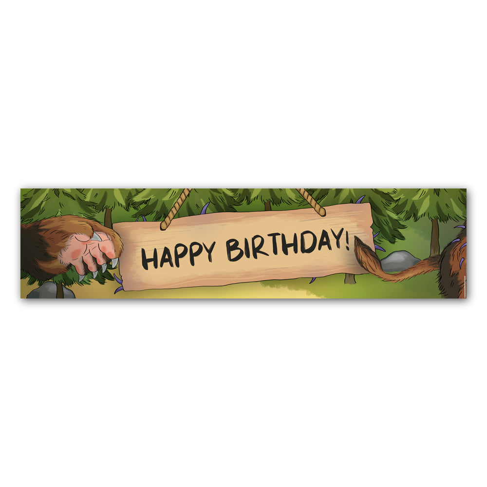 Walk in the Woods Party Happy Birthday Wall Banner Decoration - 1.2m