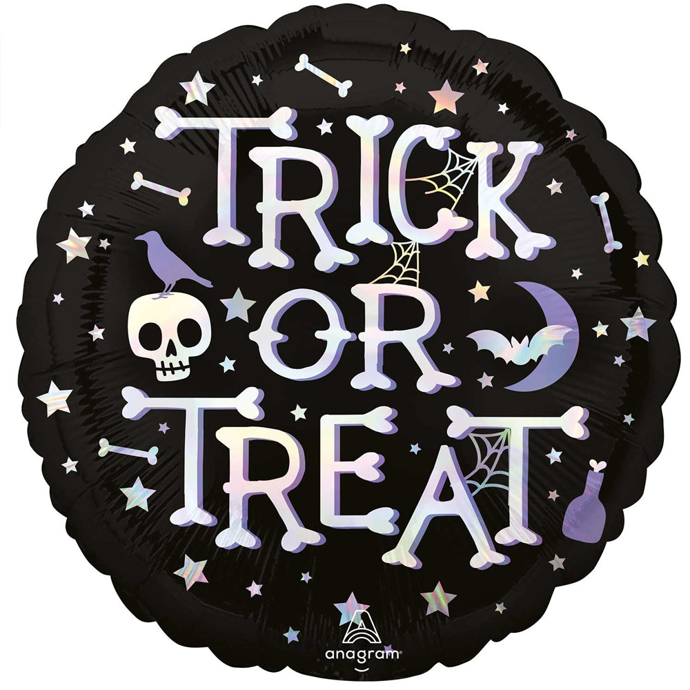Trick or Treat Halloween Broomstick Foil Balloon - 18"