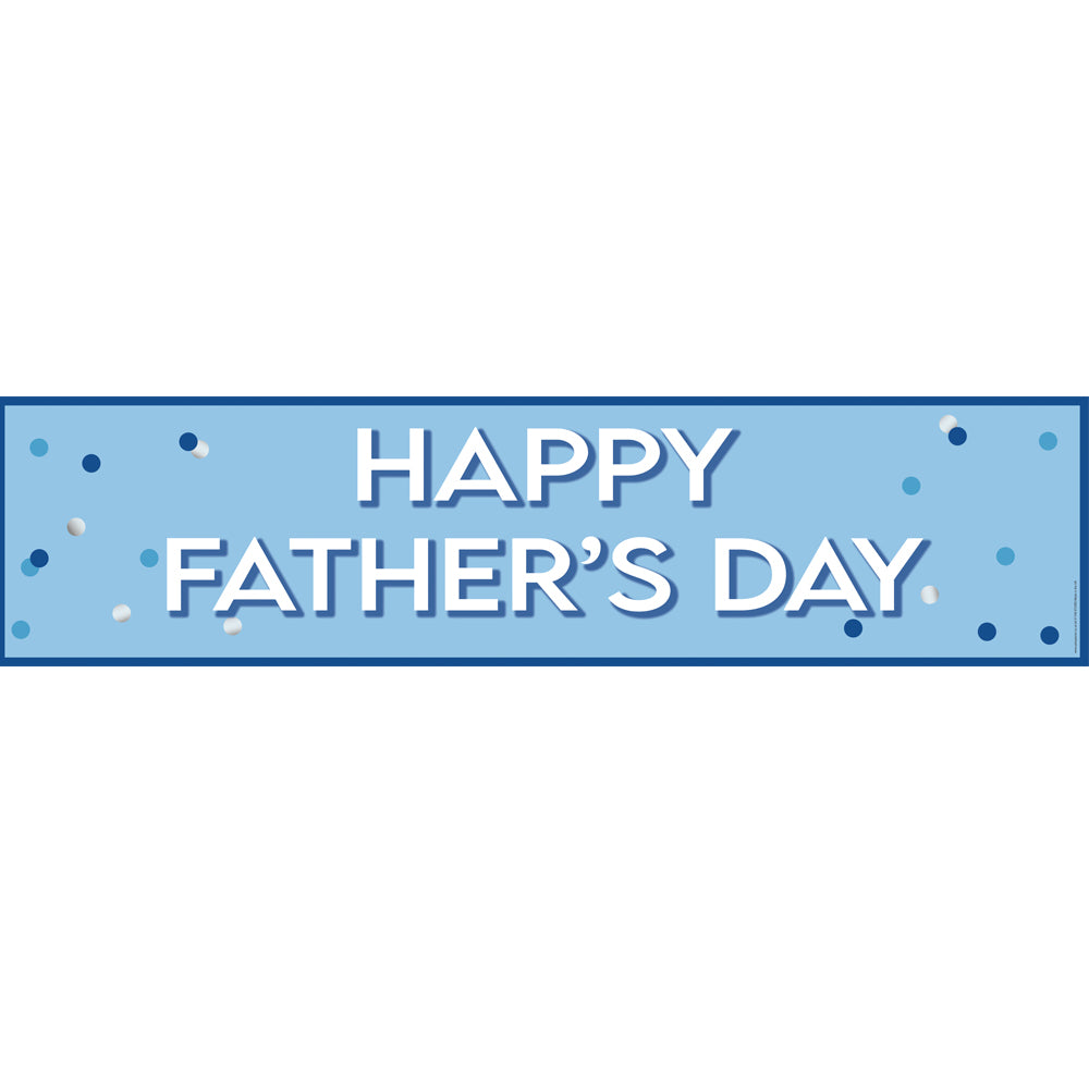 Blue Glitzy Happy Father's Day Paper Banner - 1.2m