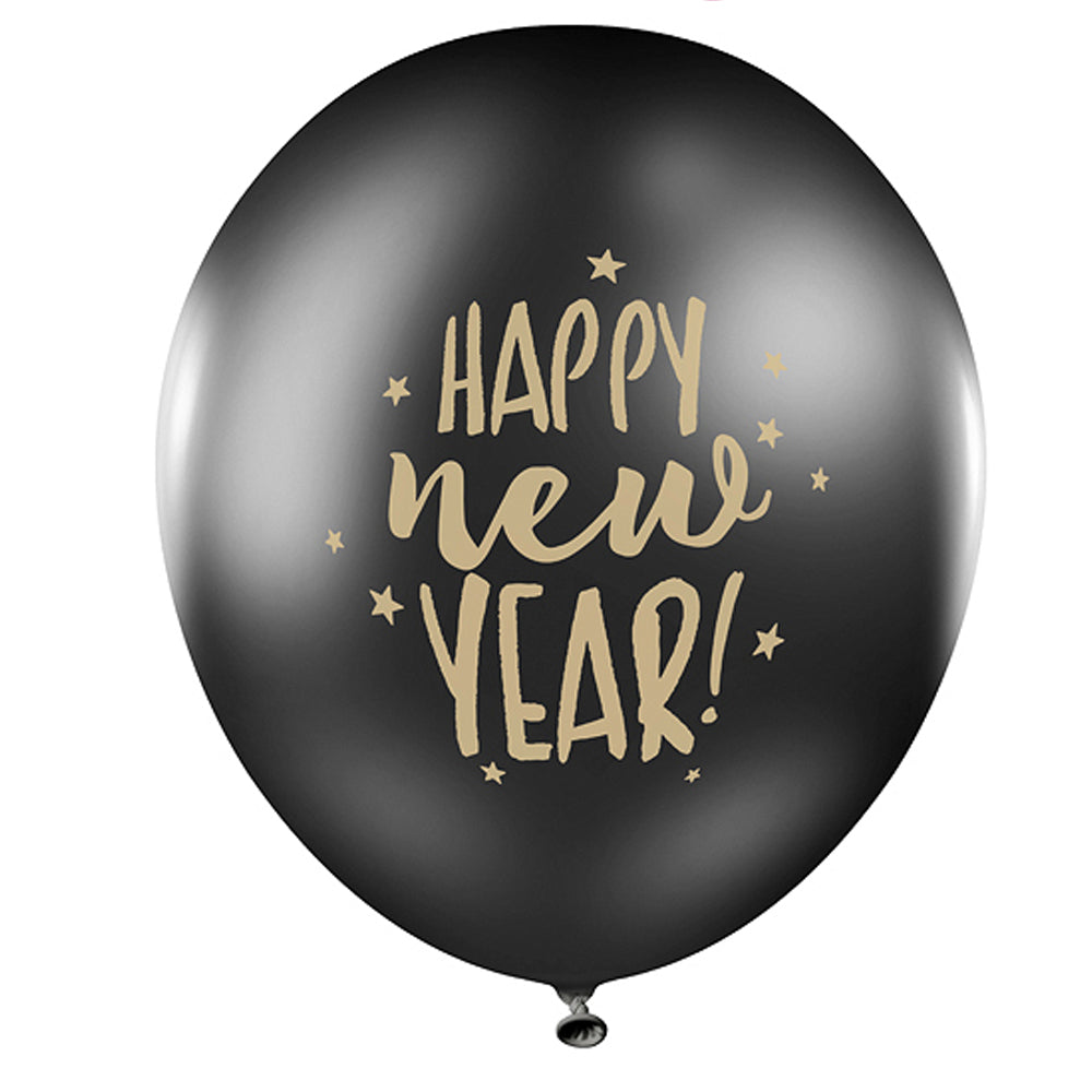 Happy New Year Latex Balloons - 11" - Pack of 10