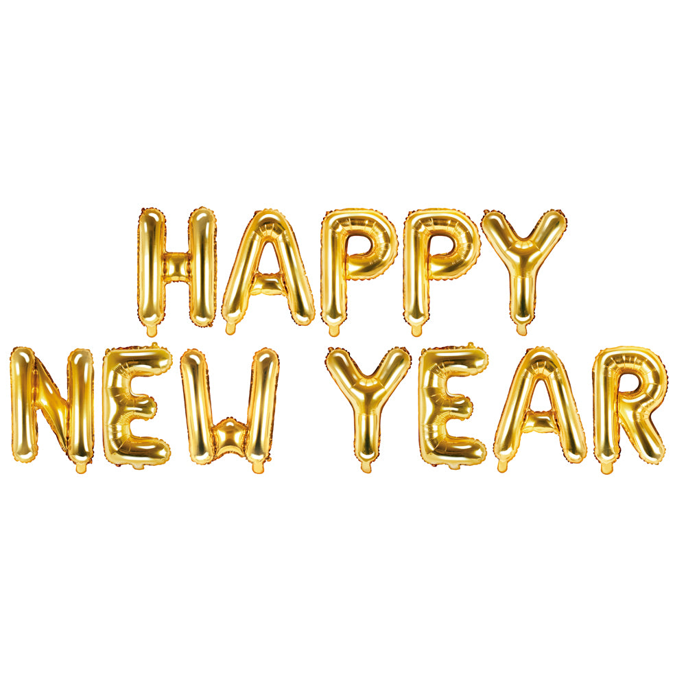 Fahrendom 4er-Set Kissenbezüge 'Happy New Year' – 45,7 X 45,7 Cm, Schwarz/gold, Mit Feuerwerk & Uhr-Motiv, Baumwoll-Leinen