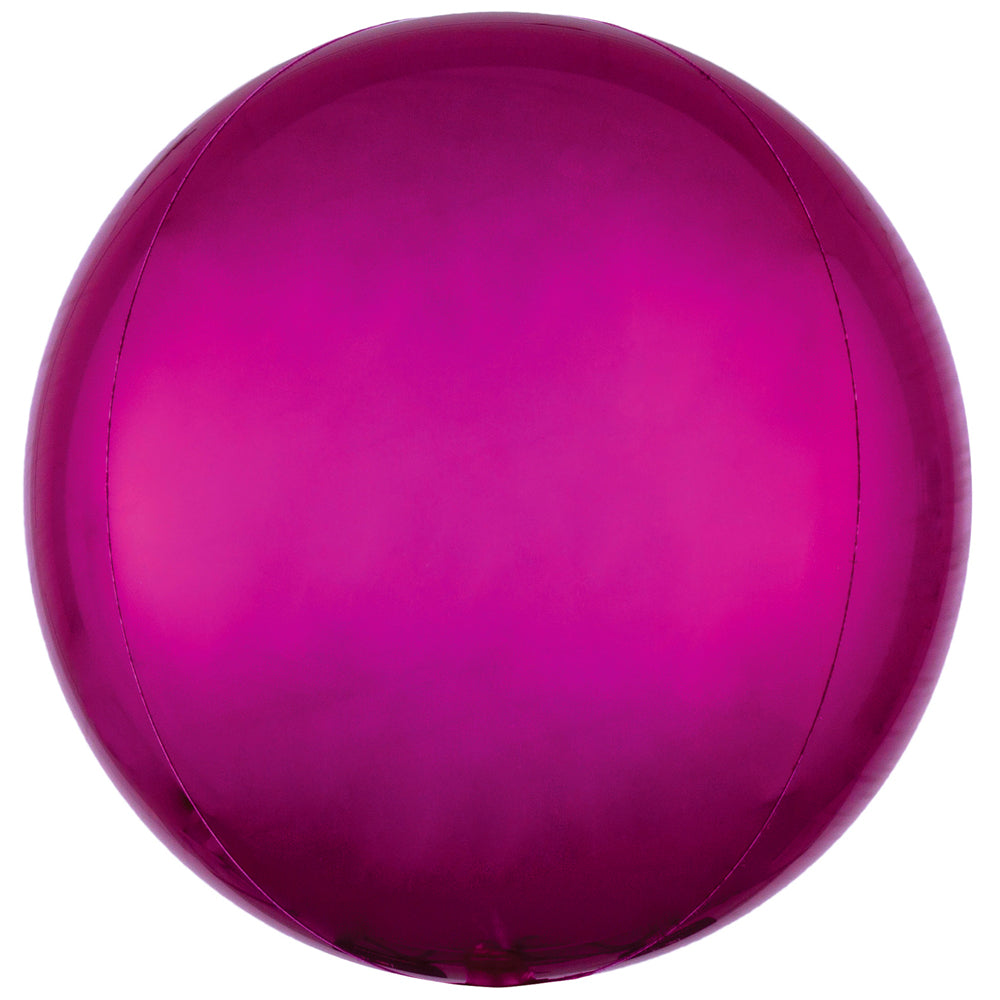 Bright Pink Orbz Spherical Foil Balloon - 38cm