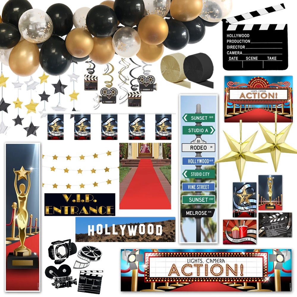 Large Hollywood Oscars Award Night Decoration Party Pack