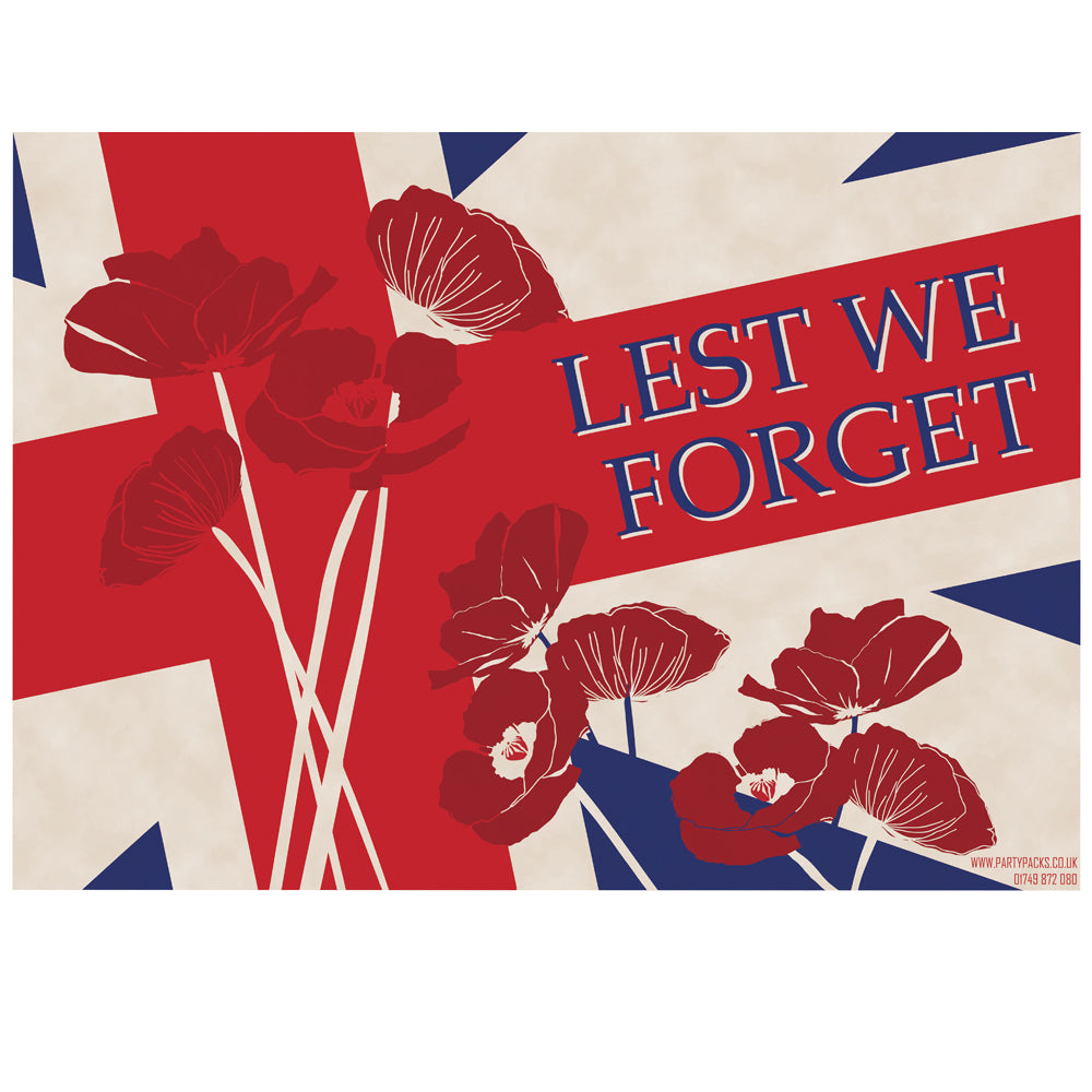 Remembrance Sunday 'Lest We Forget' Poster - A3