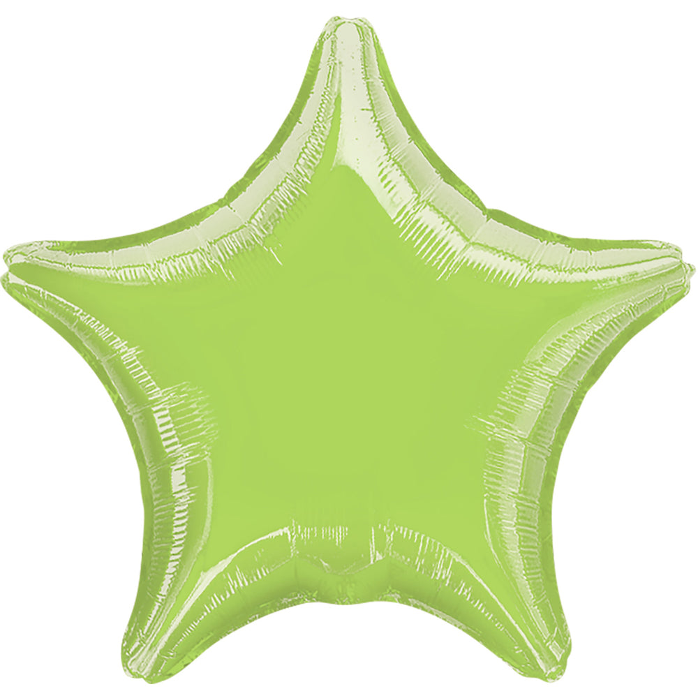 Lime Green Star Foil Balloon 19"