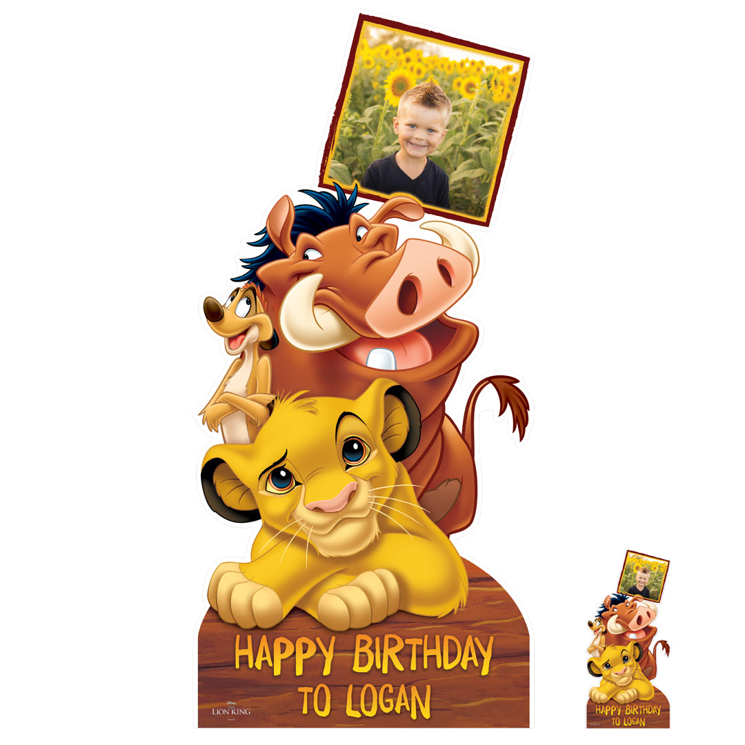 Personalised Disney Lion King Lifesize Cardbard Cutout With Message and Photo - 196cm
