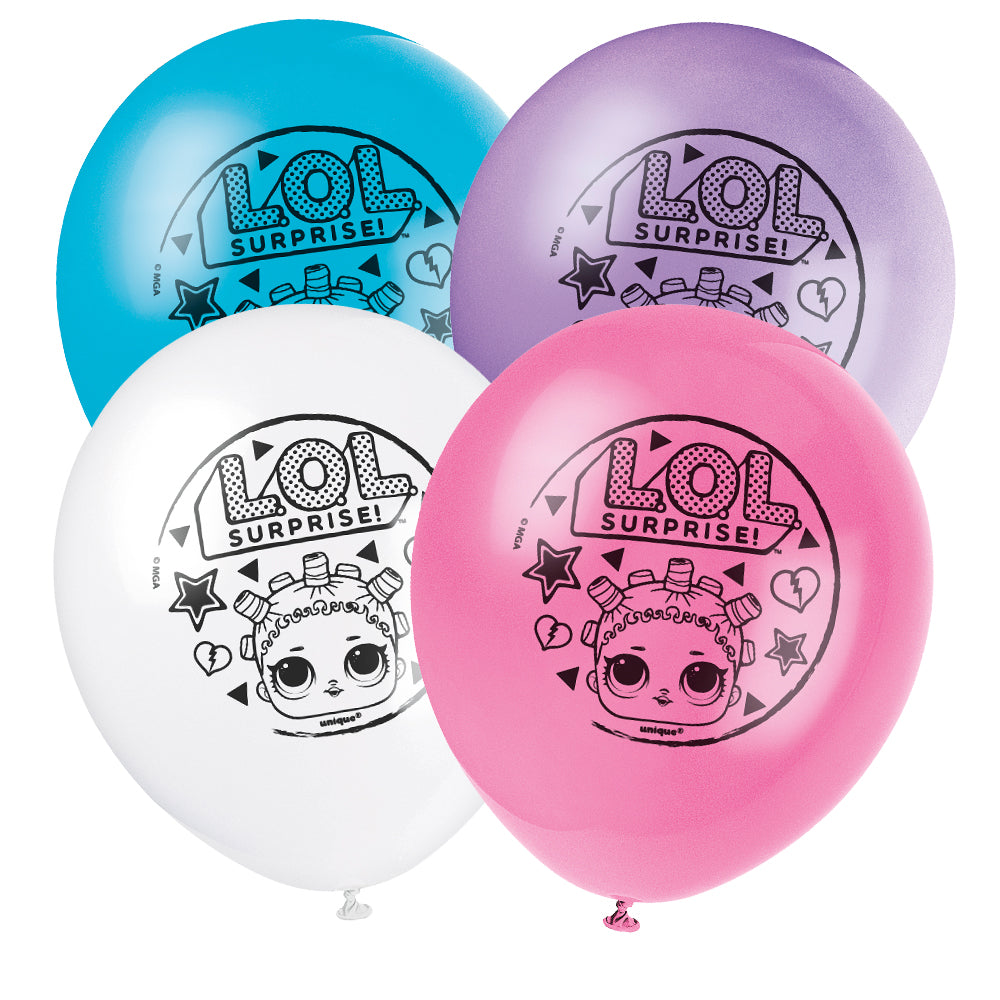 Lol Surprise Latex Balloons 12 Pack of 8 Party Packs