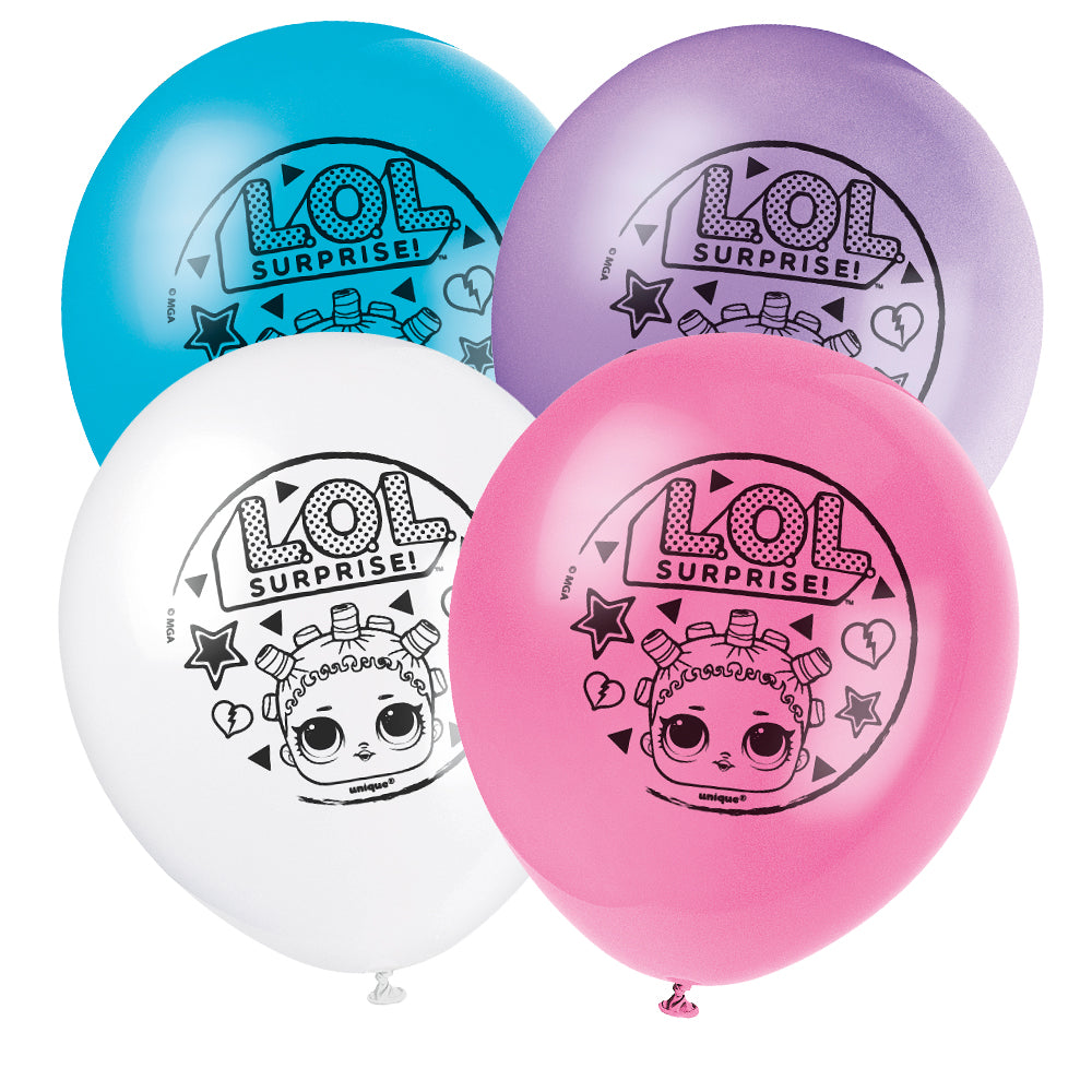 Lol Surprise Latex Balloons -  12" - Pack of 8