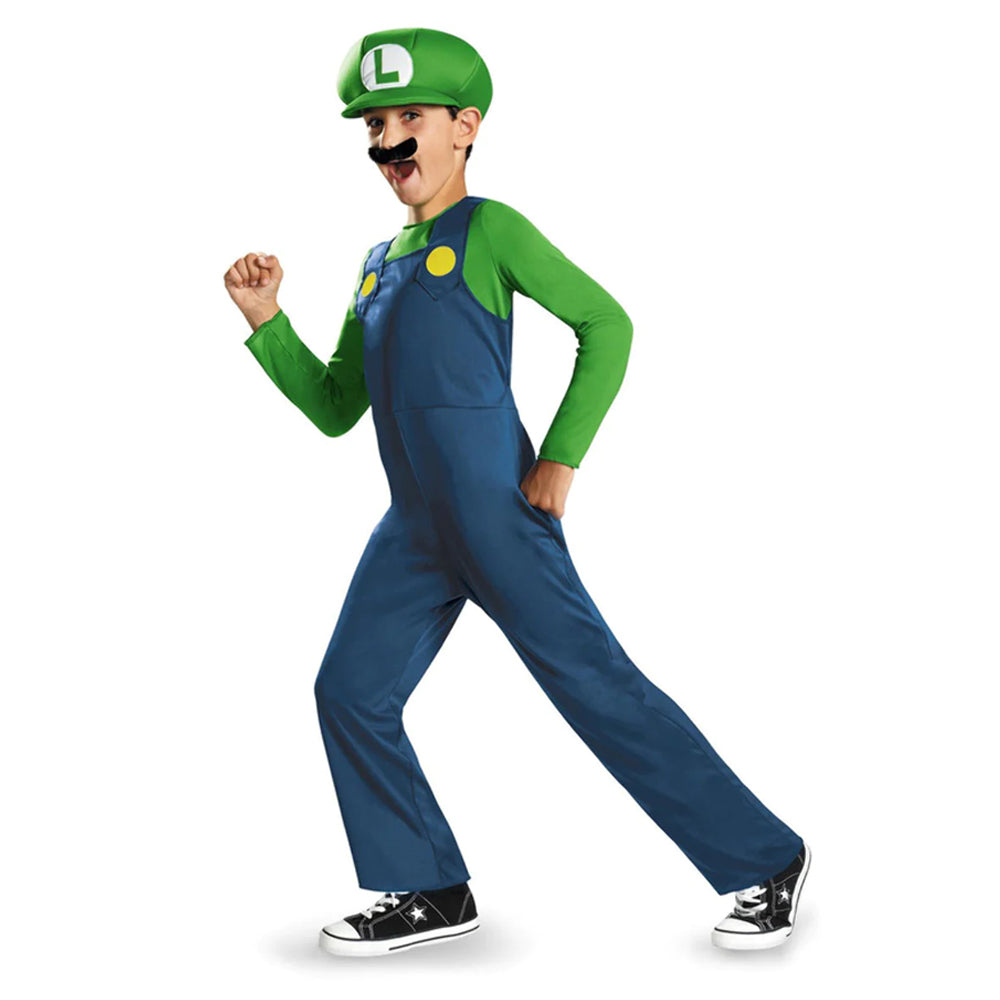 Nintendo Super Mario Brothers Luigi Kids Costume