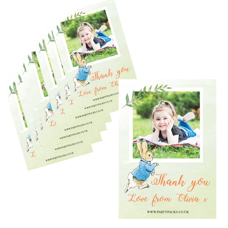 Peter Rabbit Personalised Photo Thank You Cards - Pack of 8