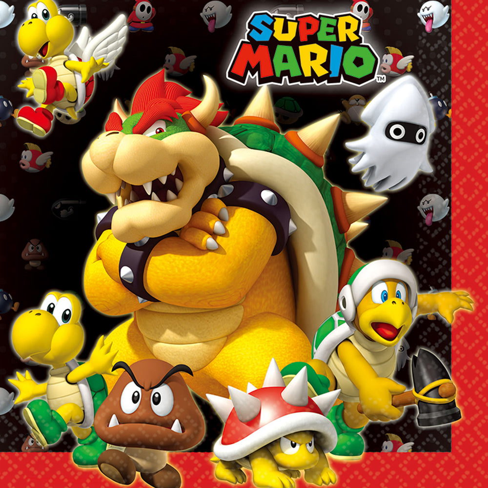Super Mario Luncheon Napkins - Pack of 16