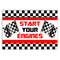 Motor Racing 'Start Your Engines' Poster Decoration - A3