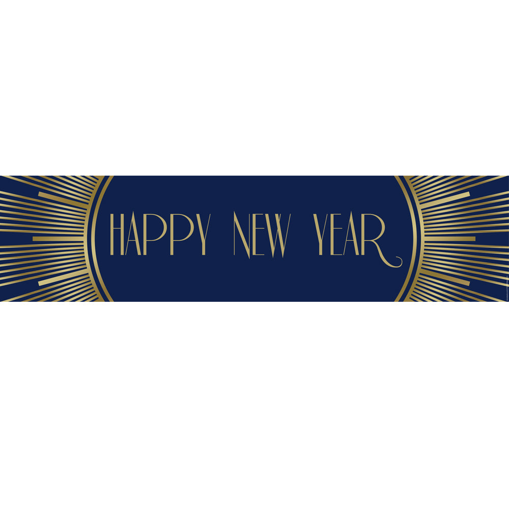Navy and Gold Happy New Year Banner - 1.2m