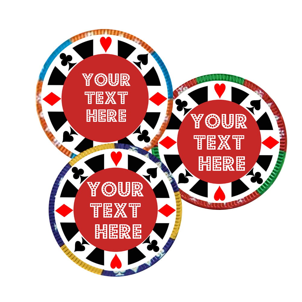Personalised Chocolate Casino Chips - Pack of 35
