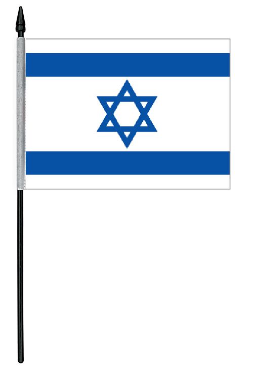 Israel Cloth Table Flag - 4" x 6"